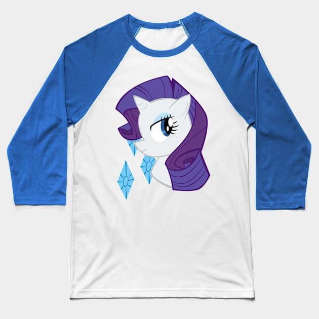 Pony Head: Rarity Baseball T-Shirt by soldominotees